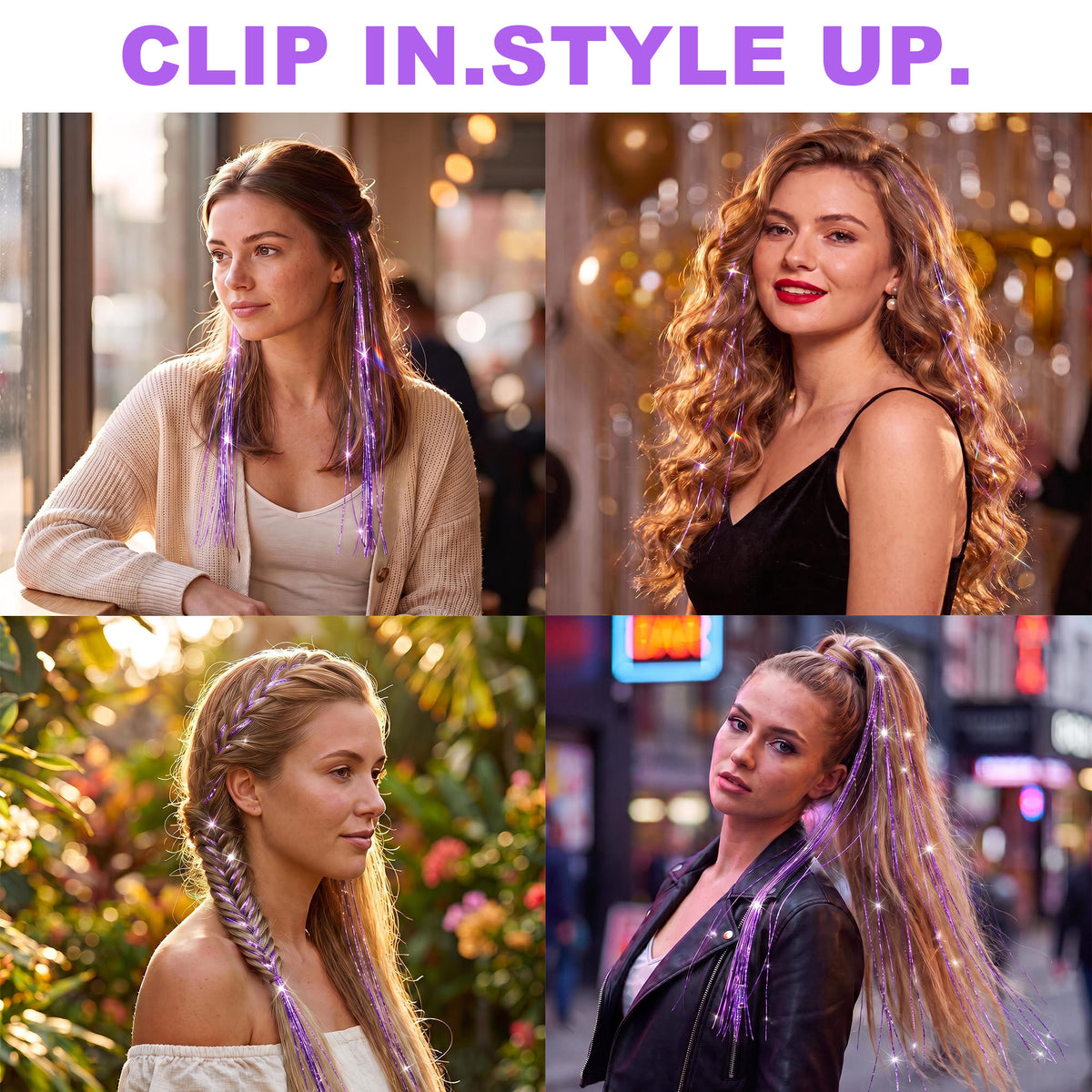 Glittering Violet- 6 Pcs Set