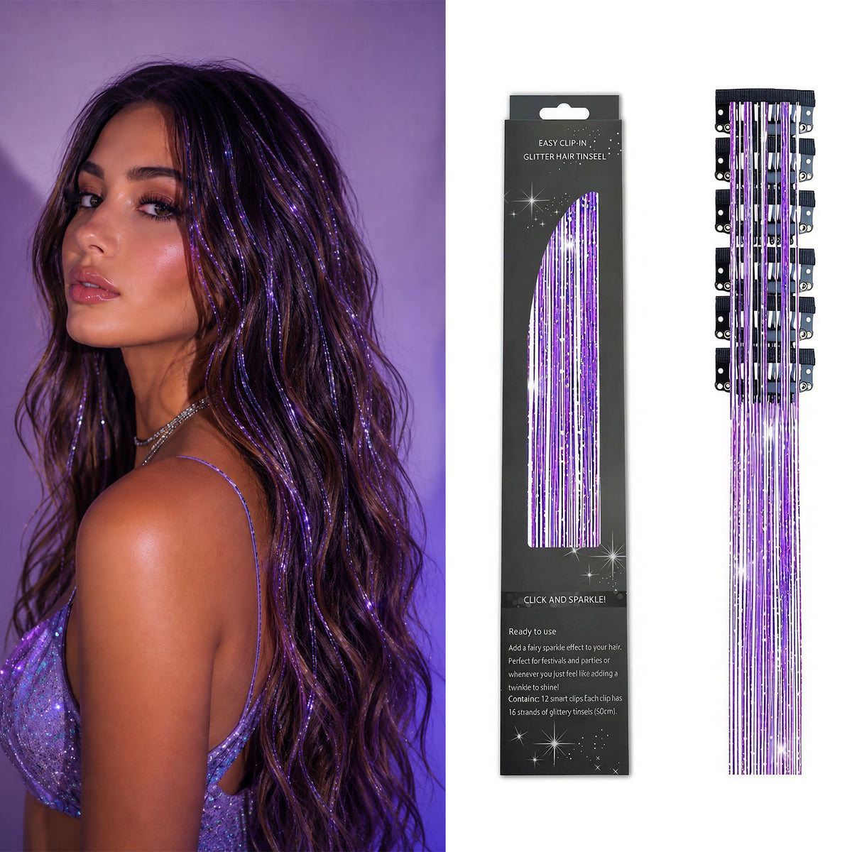 Glittering Violet- 6 Pcs Set