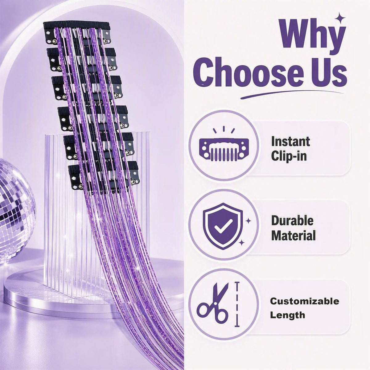 Glittering Violet- 6 Pcs Set