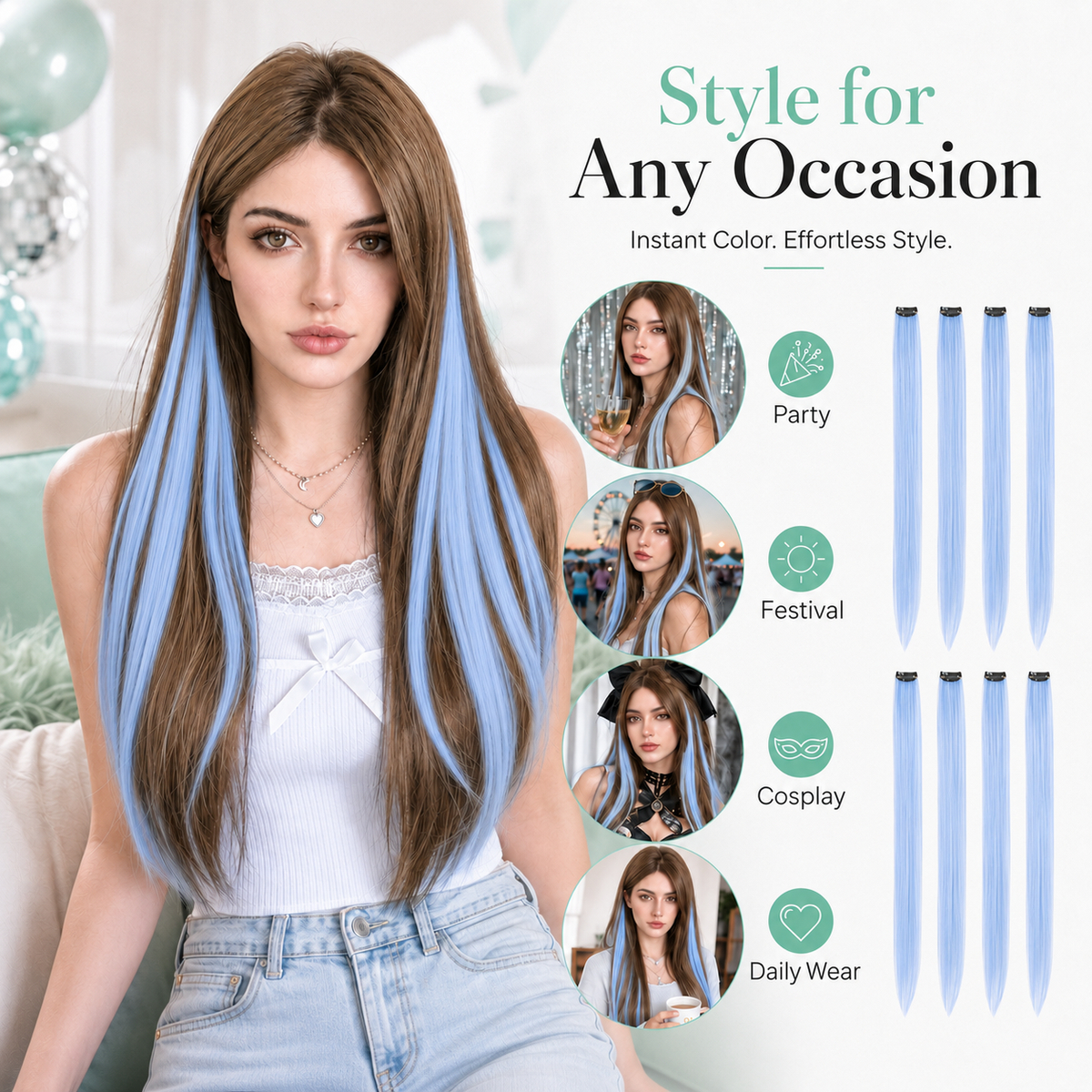 Ice Blue Glow(10 Pcs Set)