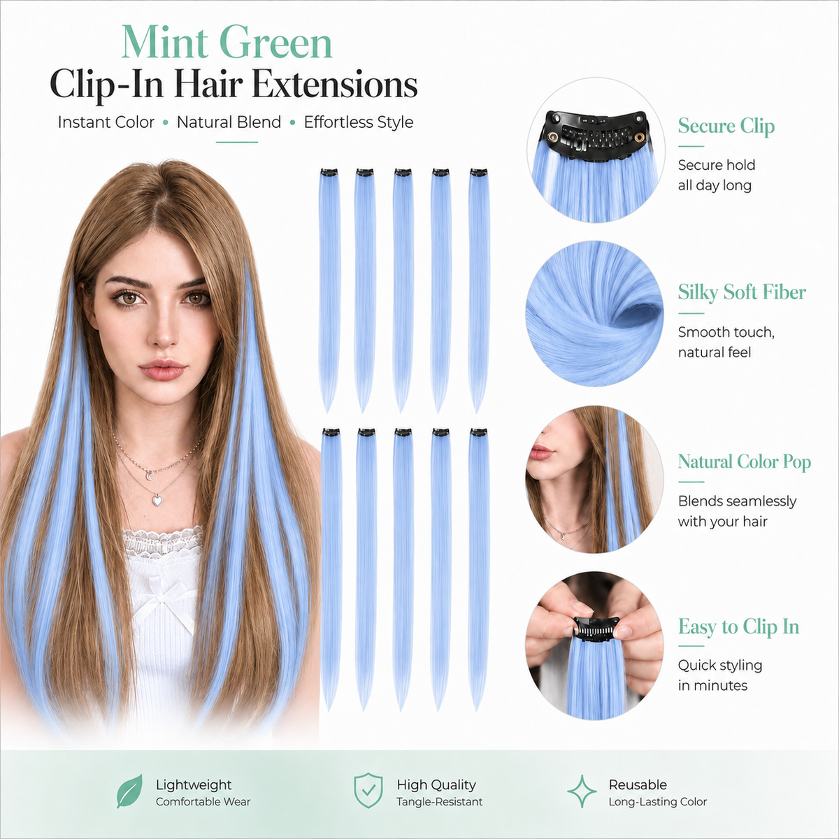 Ice Blue Glow(10 Pcs Set)
